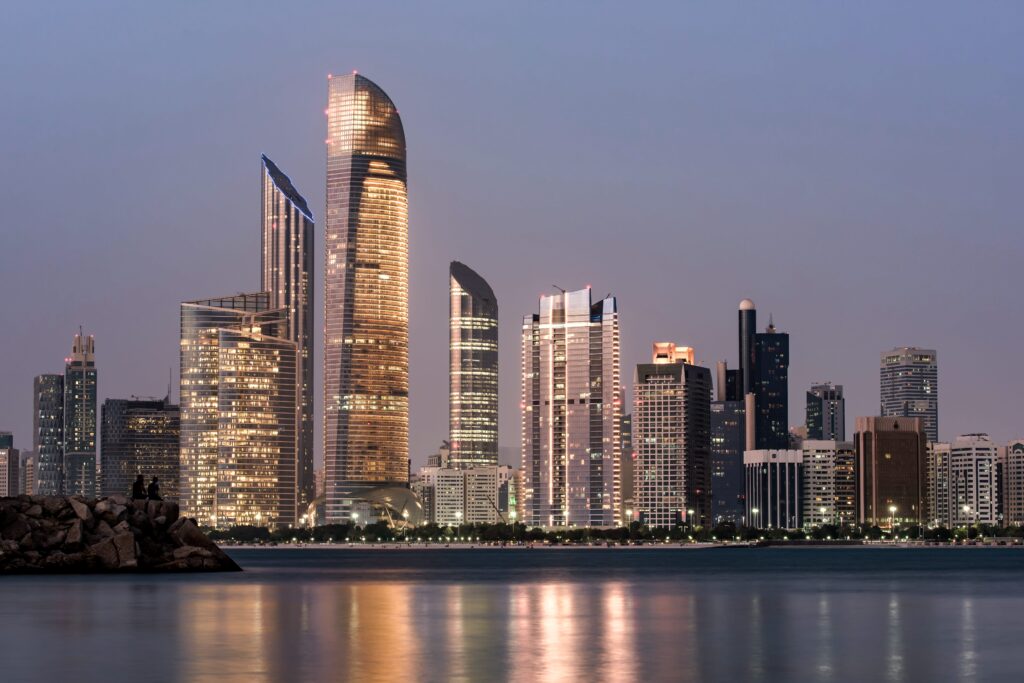 abu dhabi seascape with skyscrapers 1