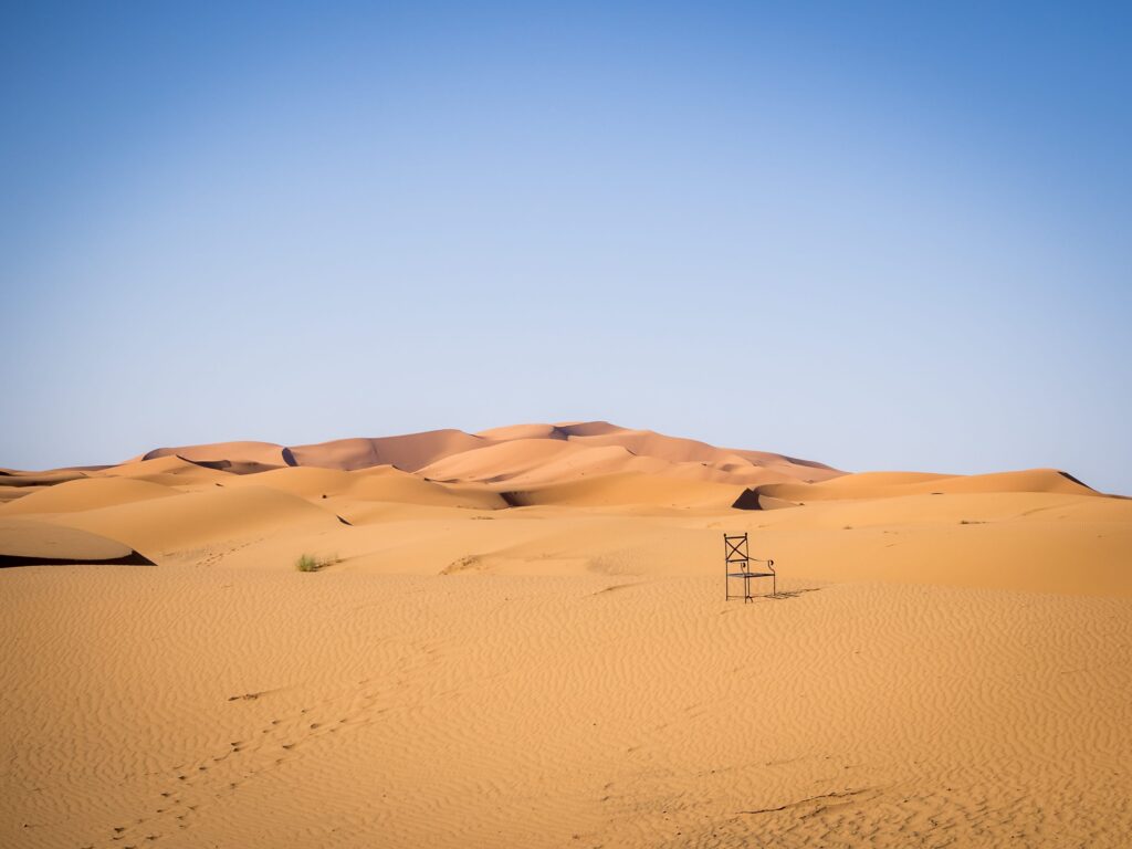 sahara desert sunlight blue sky morocco africa