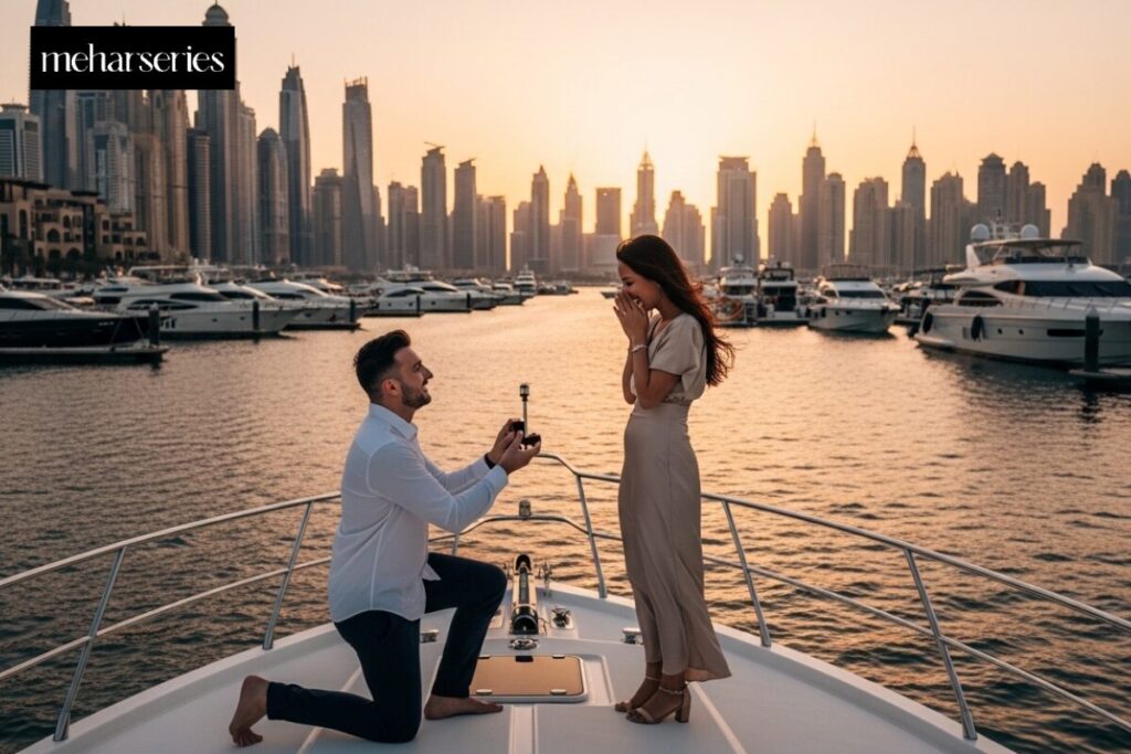 private yacht proposal photography dubai
