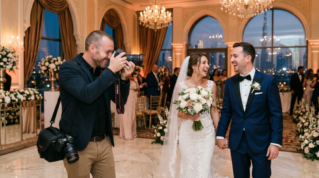 Professional wedding photographer capturing bride 202605011605